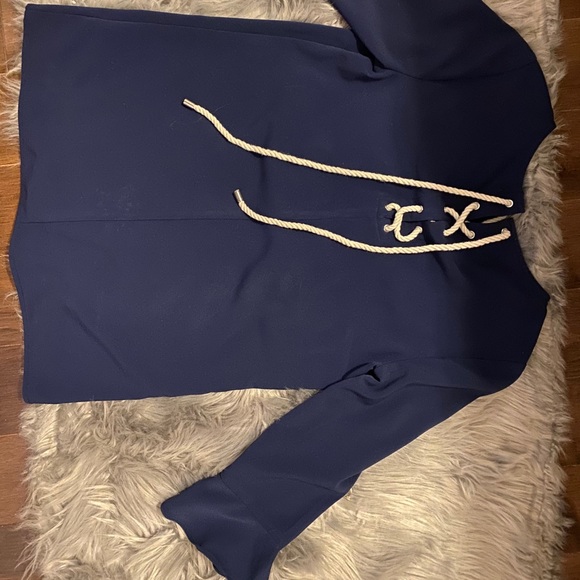 Tommy Hilfiger navy blue rope detailed top - Picture 1 of 4